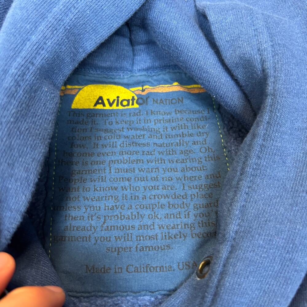 Aviator Nation Will Ferrell Best Night Bolt Hoodie Women's Large Rare - Picture 5 of 10